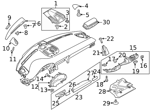 Instrument Panel Components for 2019 Porsche 911 #1