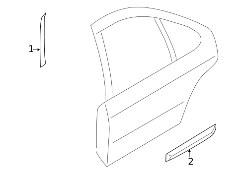Exterior Trim - Rear Door for 2002 Nissan Sentra #0