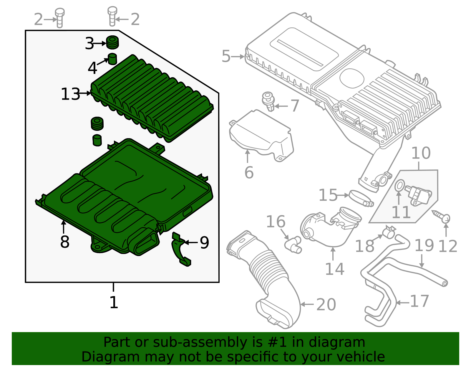 Z668-13-Z0X - Air Cleaner Assembly 2011-2014 Mazda 2 | Mazda-Parts