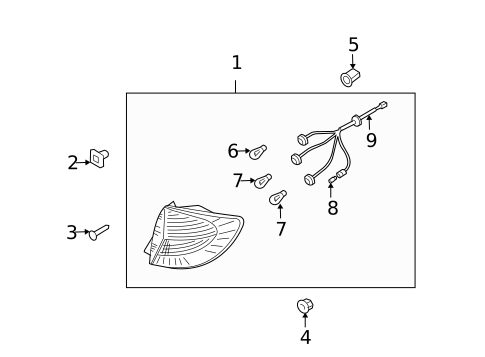 Tail Lamps for 2002 Kia Rio #1
