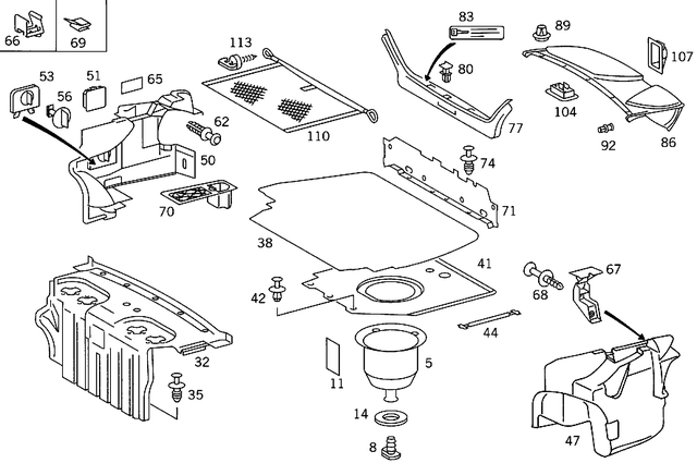 1248171520 - Covering and Lining: Information Label for Mercedes-Benz: 190E, 300E, 300SD, 380SEC, 400SE, 400SEL, 500SEL, 560SL, 600SEL, S420 Image image