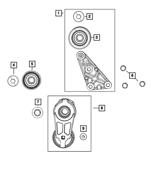 Pulleys and Related Parts for 2023 Jeep Wrangler #0