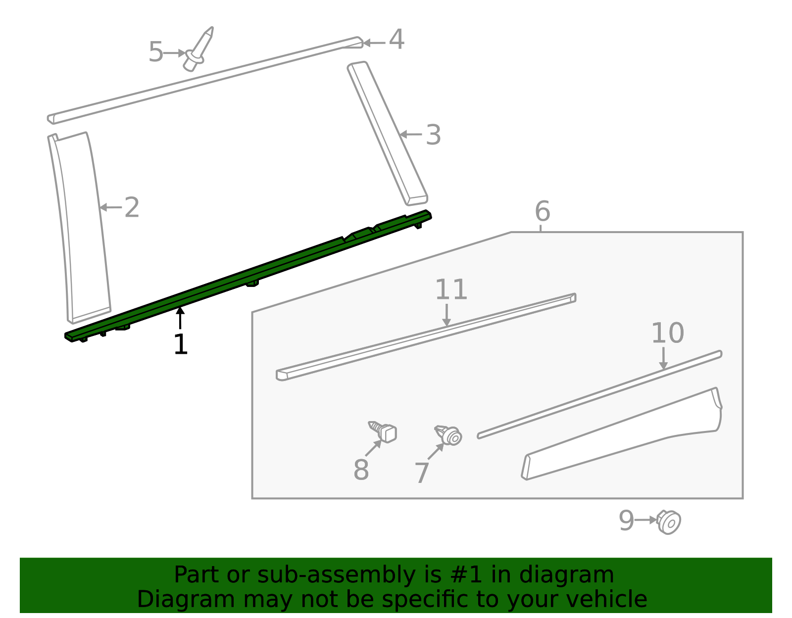 75740-0E190 - Belt Molding Longo Toyota Parts