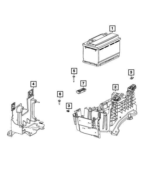 Battery, Battery Tray and Cables for 2026 Ram 3500 #2