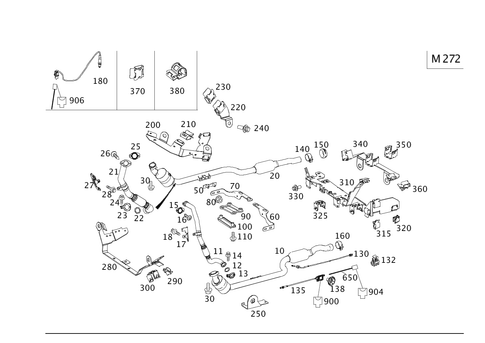 Exhaust System on 6-Cylinder Gasoline Vehicles for 2010 Mercedes-Benz C300 #0