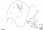 46637672984 - : Windshield Bracket, Right for BMW-Motorrad Image