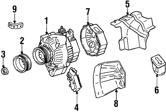 1995 – 1995 Lexus Alternator Air Duct 27039-46170