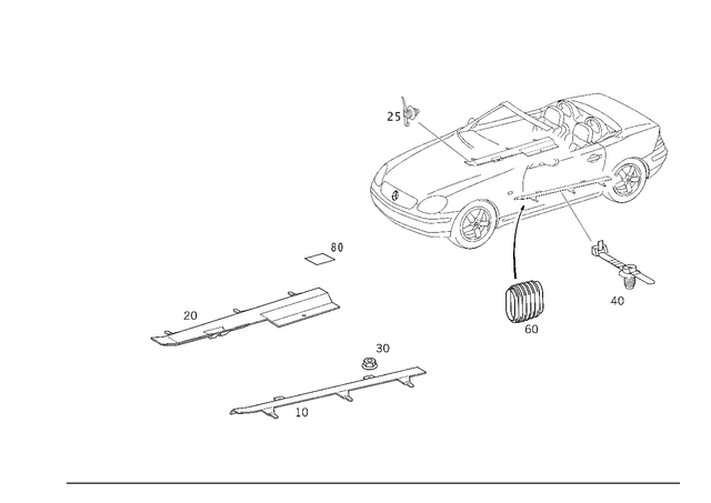 5997629064 - Electrical System: Cable Strap for Mercedes-Benz: CLK430, E430 Image image