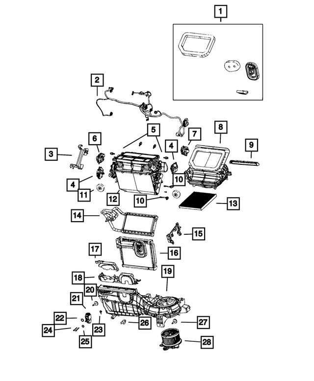 68541153AA - Air Conditioners and Heaters: Distribution Housing for Mopar Image image