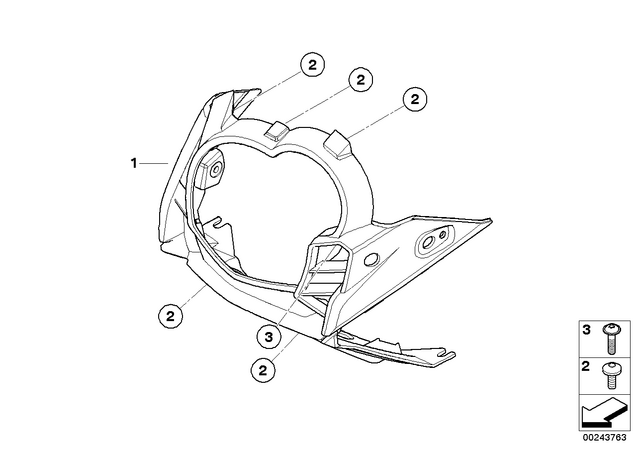 46637727111 - : Trim Cover Upper Section for BMW-Motorrad Image