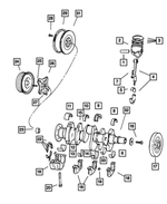 4397701 - : CRANKSHAFT - BRG KIT | Mopar 04397701 for Dodge: Dakota, Ram 1500, Ram 2500, Ram 3500 Image