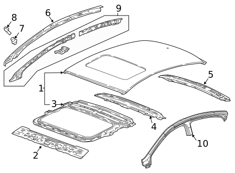 Roof & Components for 2019 Buick Regal Sportback #1