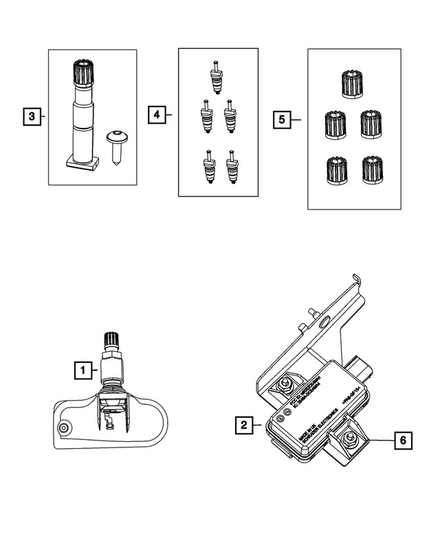 56029555AB - Wheels: Tire Pressure Monitoring Module for Mopar Image