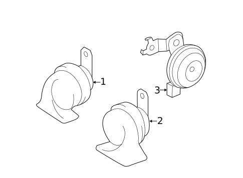 Horn for 2016 Lexus LX570 #0