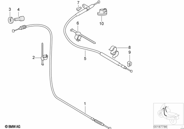 32737661757 - Steering: Clutch Cable -  for BMW-Motorrad Image