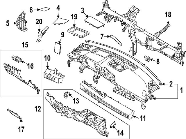 84710L1AC0MMF - : Instrument Panel for Hyundai Image