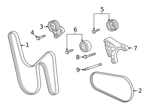 Belts & Pulleys for 2014 Chevrolet Camaro #0