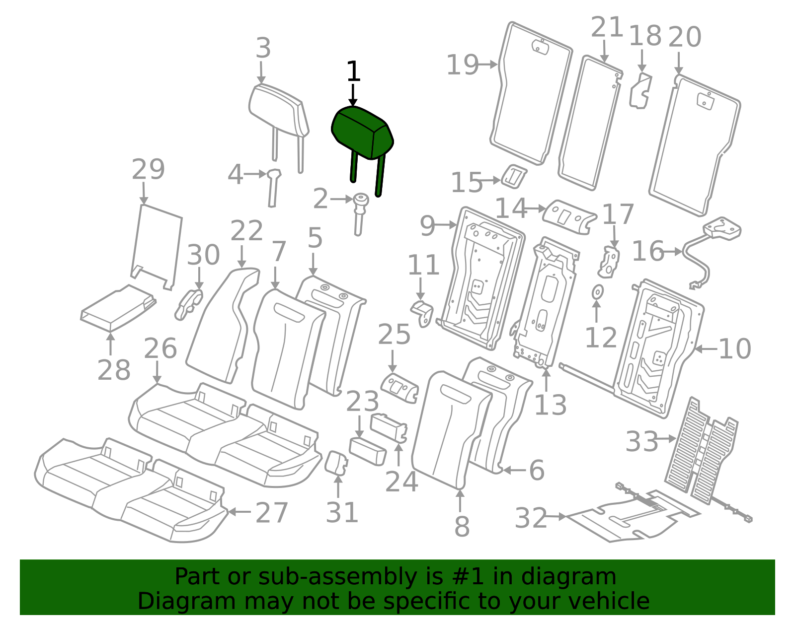 2012-2021 BMW Headrest, Outer 52-20-7-291-131 | OEM Parts Online