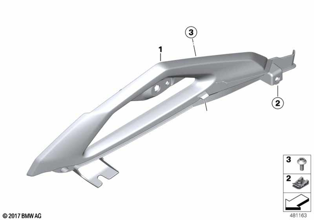 46638388605 - Frame and Mounting Parts: Cover Panel Front Pan.Carrier Blank Left - Rohteil/blank for BMW-Motorrad Image