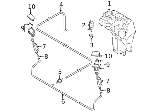 Headlamp Washers/Wipers for 2007 Audi A8 Quattro #0