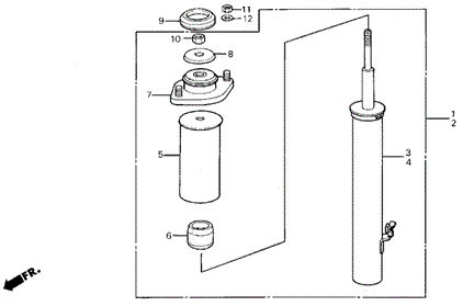 Front Shock Absorber for 1988 Acura Integra #0