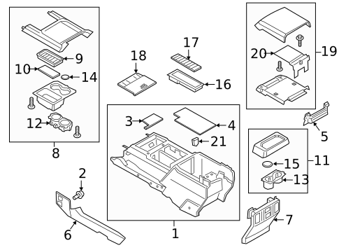 Front Console for 2018 Ford F-350 Super Duty #0