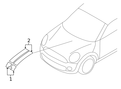 Stripe Tape for 2012 Mini Cooper #4