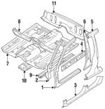 MB945033 - Body: Hinge Pillar for Dodge: Colt Image