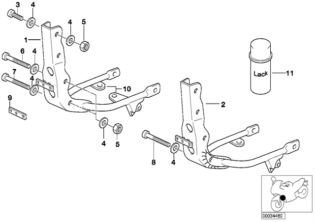 46512345640 - : Engine Support Reinforced for BMW-Motorrad Image