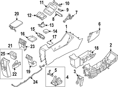 Console for 2024 Hyundai Kona Electric #0