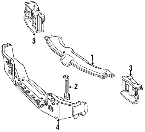 Radiator Support for 1990 Dodge Monaco #0