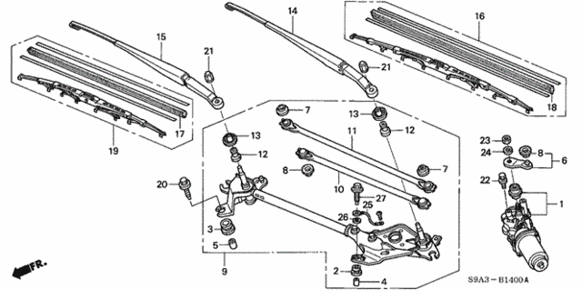 Front Windshield Wiper for 2003 Honda CR-V #0