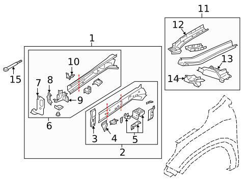 Structural Components & Rails for 2025 Subaru Ascent #0