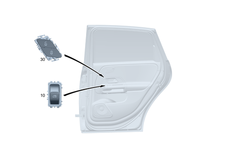 Switch in Rear Door Trim for 2025 Mercedes-Benz EQB 300 #0