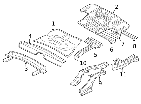 Rear Floor & Rails for 2018 Mitsubishi Outlander #0