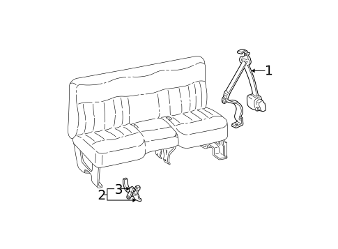 Rear Seat Belts for 1998 Ford F-150 #0