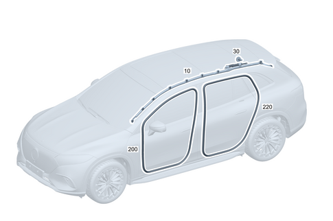 Head Side Air Bag, Door Edge Guard for 2023 Mercedes-Benz EQS 580 SUV #0