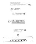 68213511AB - Exterior Ornamentation: Nameplate for Mopar Image