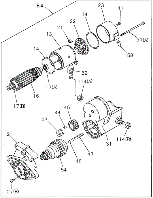 Starter Components (DX) for 1996 Honda Passport #0