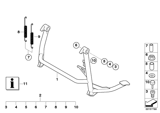 46527683223 - : Center Stand for BMW-Motorrad: F 800 S, F 800 ST Image