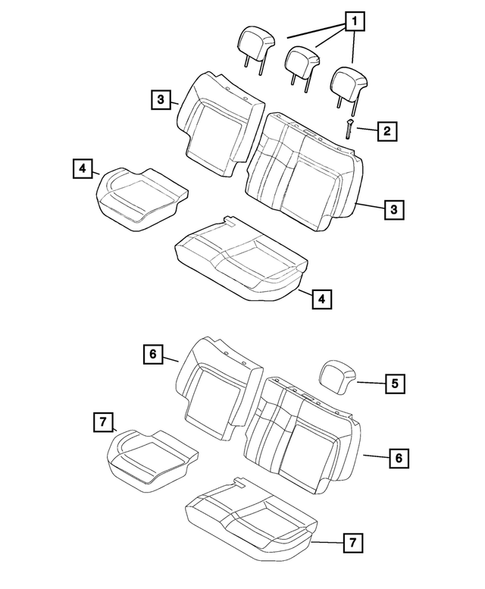 Rear Seats - Second Row for 2021 Ram ProMaster City #0