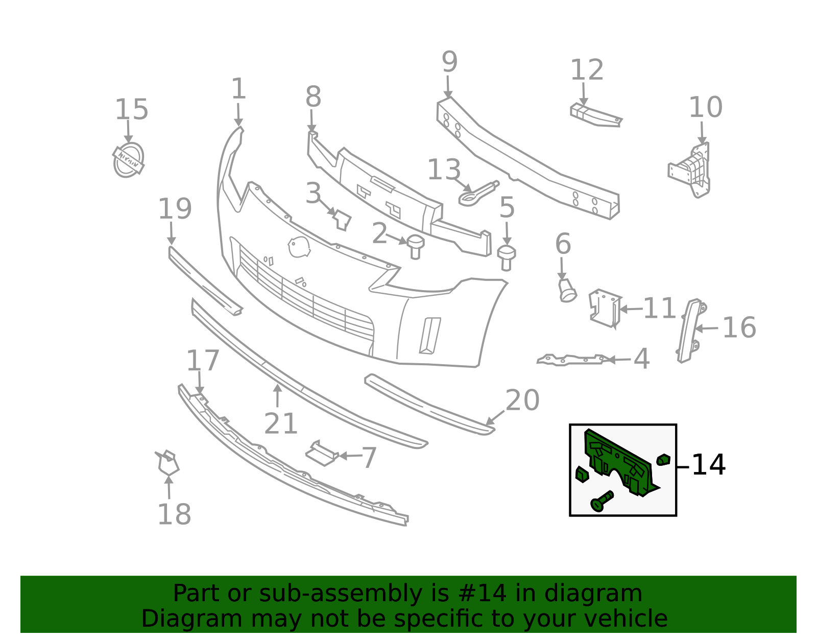 Genuine Front License Plate Bracket (z33 350z) - 96212-CD000