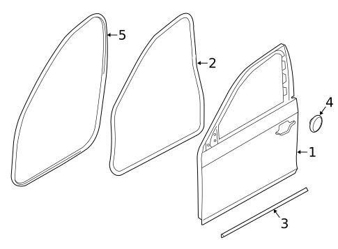 Door & Components for 2014 BMW M5 #0