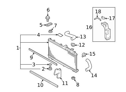 Radiator & Components for 2012 Subaru Legacy #0