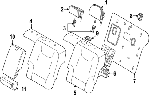 Rear Seat Components for 2025 Kia EV6 #0