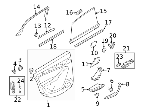 Interior Trim - Rear Door for 2014 Audi allroad #0