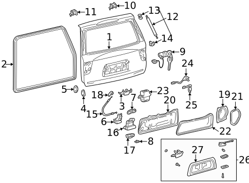 Liftgate for 2006 Toyota Sequoia #0