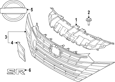 Grille & Components for 2023 Nissan Versa #0