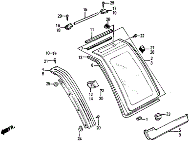 Quarter Window for 1984 Honda Wagovan #0