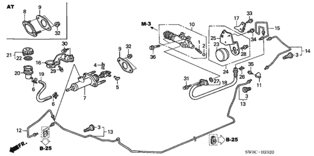 Clutch Master Cylinder for 2004 Acura NSX #0